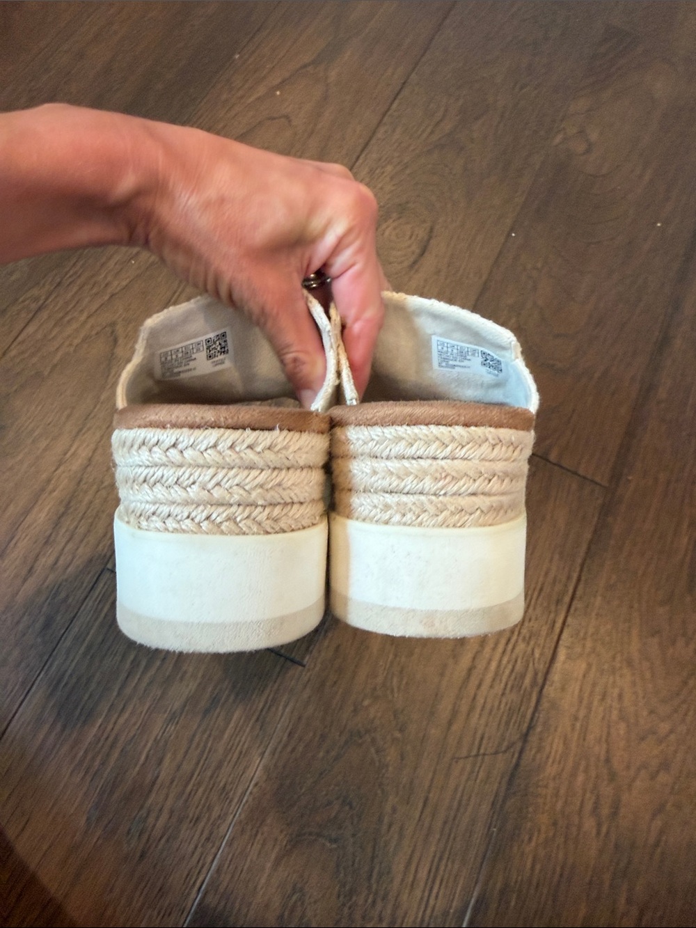 TOMS Cream Diana Textured Slide Mules Sandals Size 8 - P50 - Picture 6 of 8